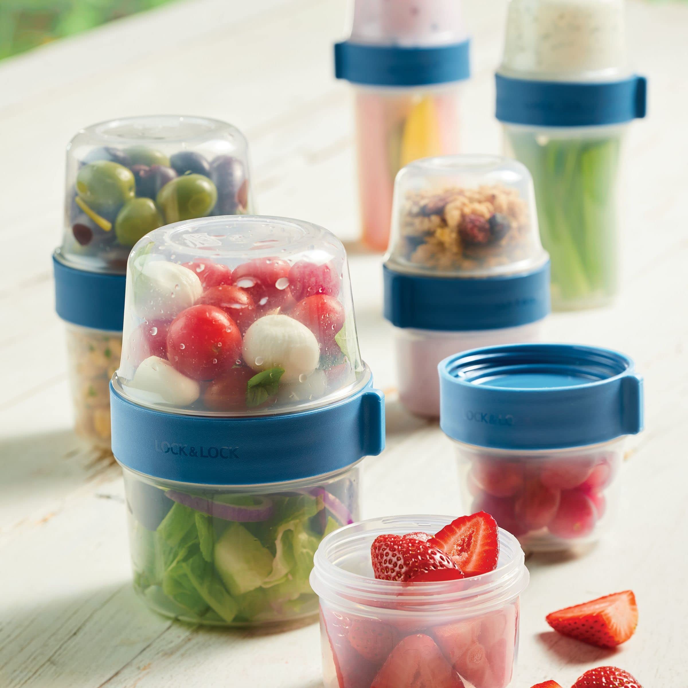 LocknLock container with yogurt and granola showing on-the-go convenience