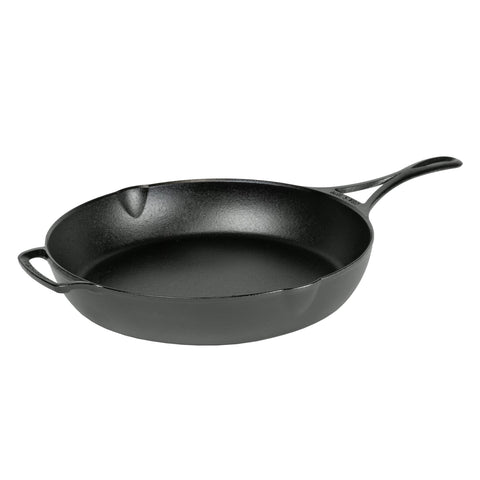 Lodge Blacklock front view showing lightweight profile and cooking surface benefit