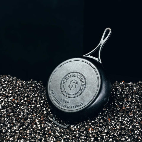 Lodge Blacklock packaging label emphasizing made in USA craftsmanship