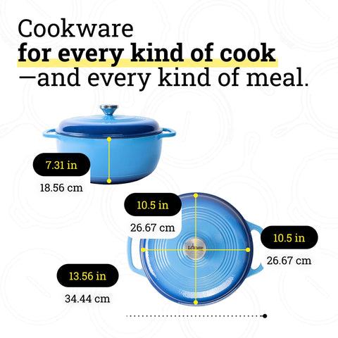 Lodge Dutch oven cooking on stovetop illustrating even heat for simmering