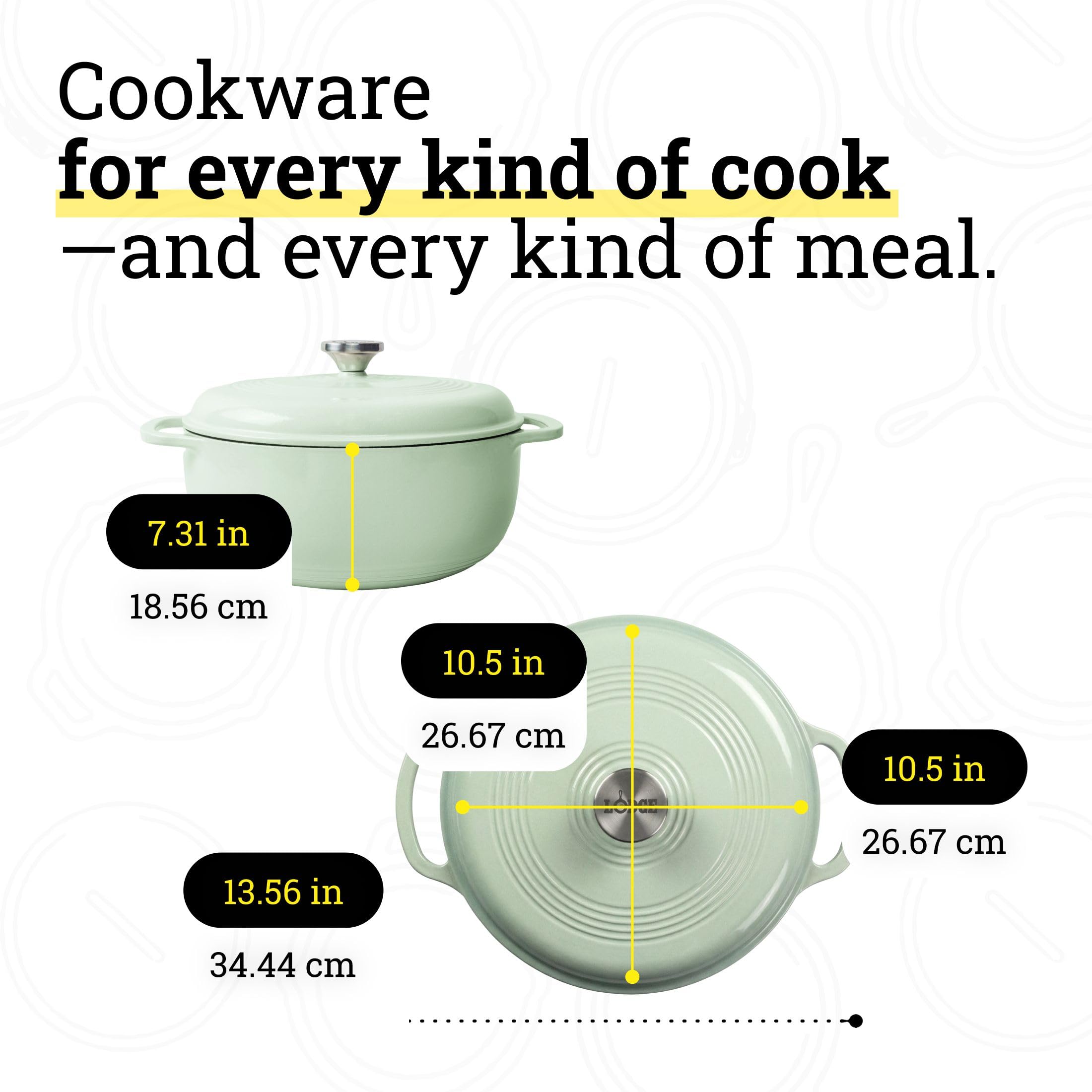 Lodge Dutch oven on gas stovetop demonstrating even heat distribution for searing