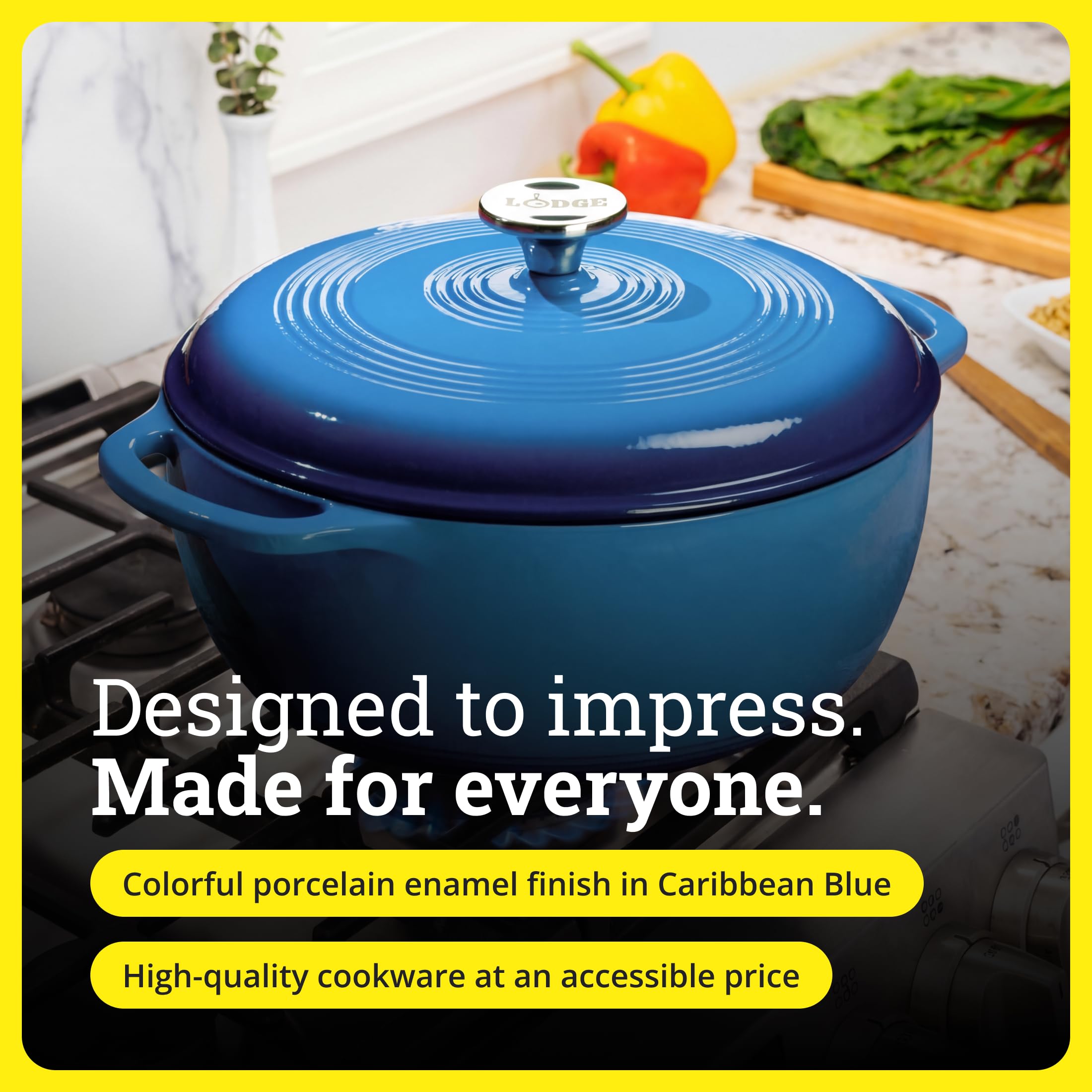 Lodge Dutch oven roasting chicken in oven demonstrating stovetop-to-oven versatility