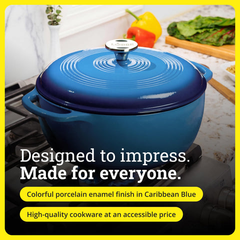 Lodge Dutch oven roasting chicken in oven demonstrating stovetop-to-oven versatility