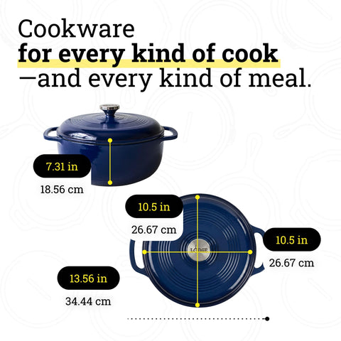 Lodge Dutch oven boiling stew on gas stovetop for even heat distribution
