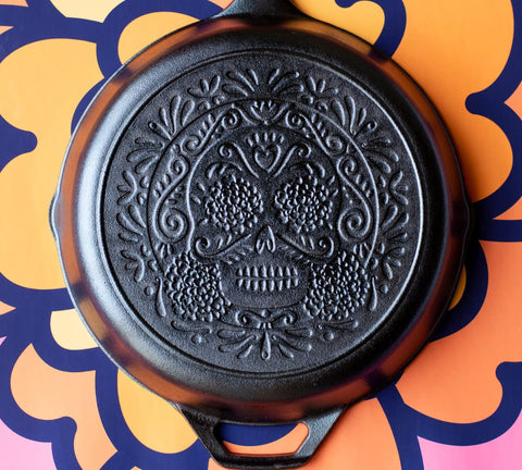 Lodge skillet displayed in kitchen setting as decorative and functional piece