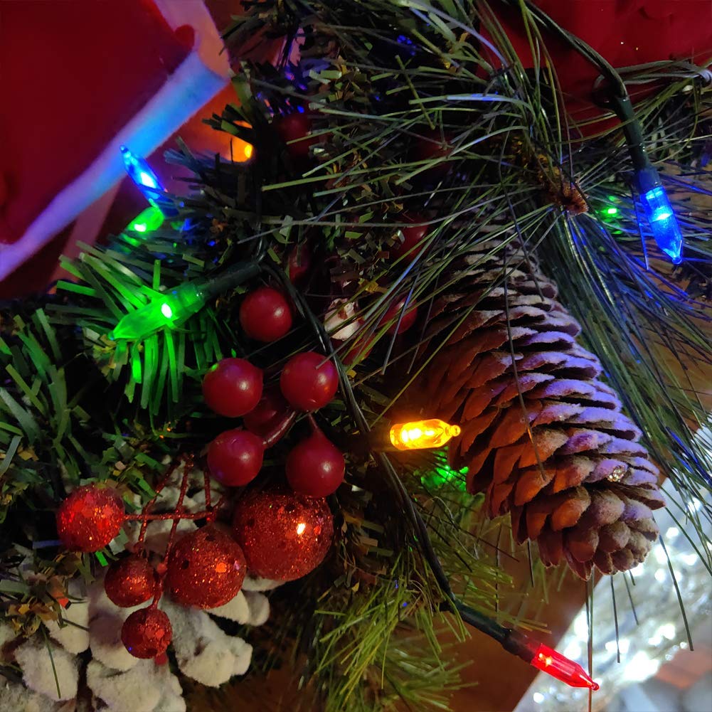 LOENDE lights draped on a Christmas tree creating vibrant holiday lighting