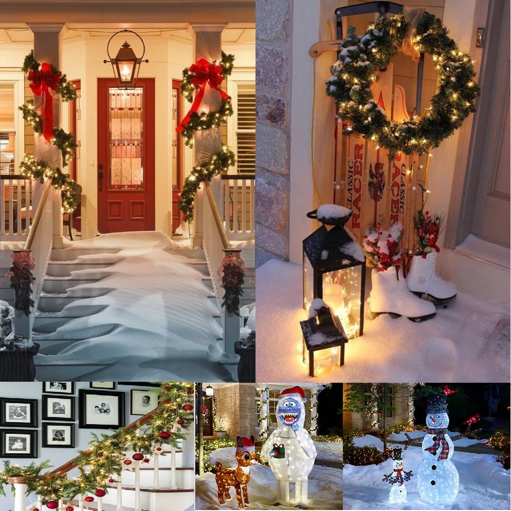LOENDE lights woven into a wreath, discreet battery pack hidden and adds festive sparkle