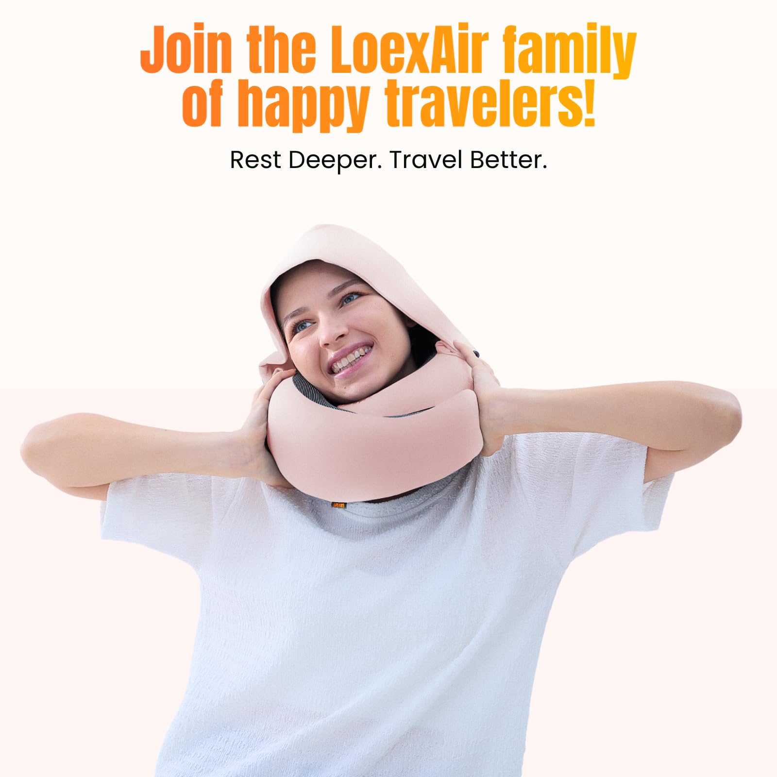 LOEXAIR worn by relaxed traveler in airport showcasing comfort