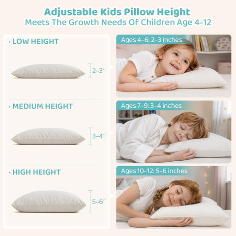 LOFE back view of pillow displaying seam and zipper for adjustability