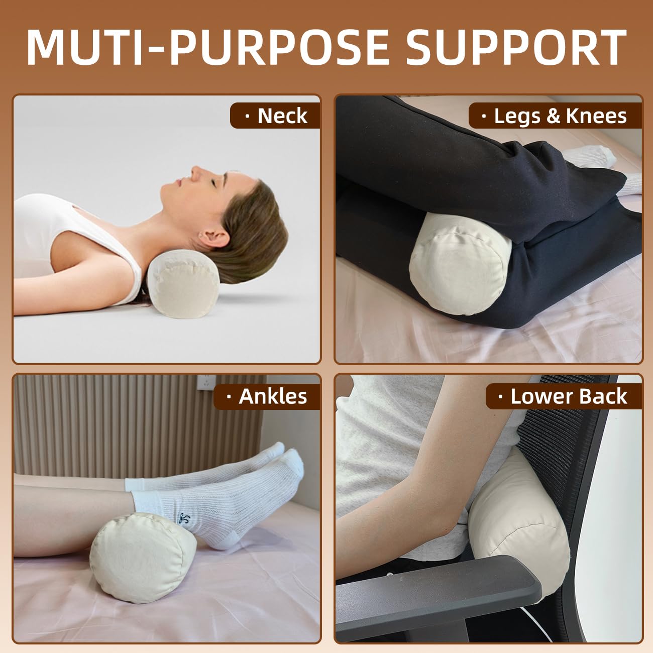 LOFE pillow under head for back sleeper promoting neutral alignment