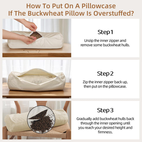 LOFE pillow held in hand to show size and portability benefit