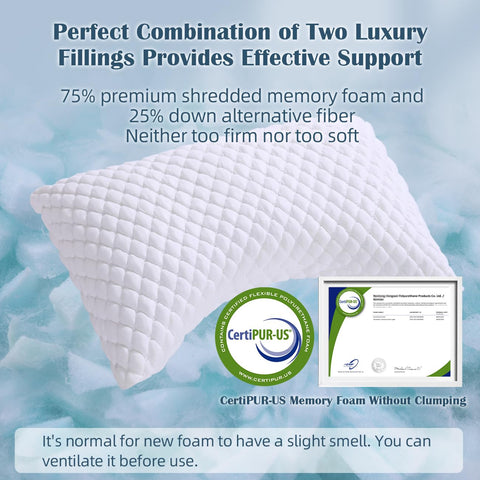 LOFE pillow styled on a bed to show comfort and improved nighttime positioning