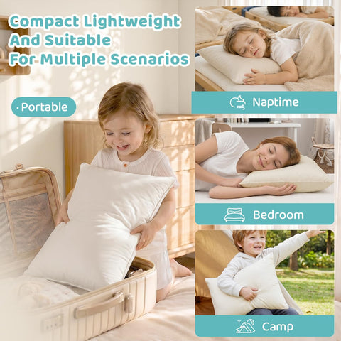 LOFE pillow in car seat for travel convenience and compact comfort