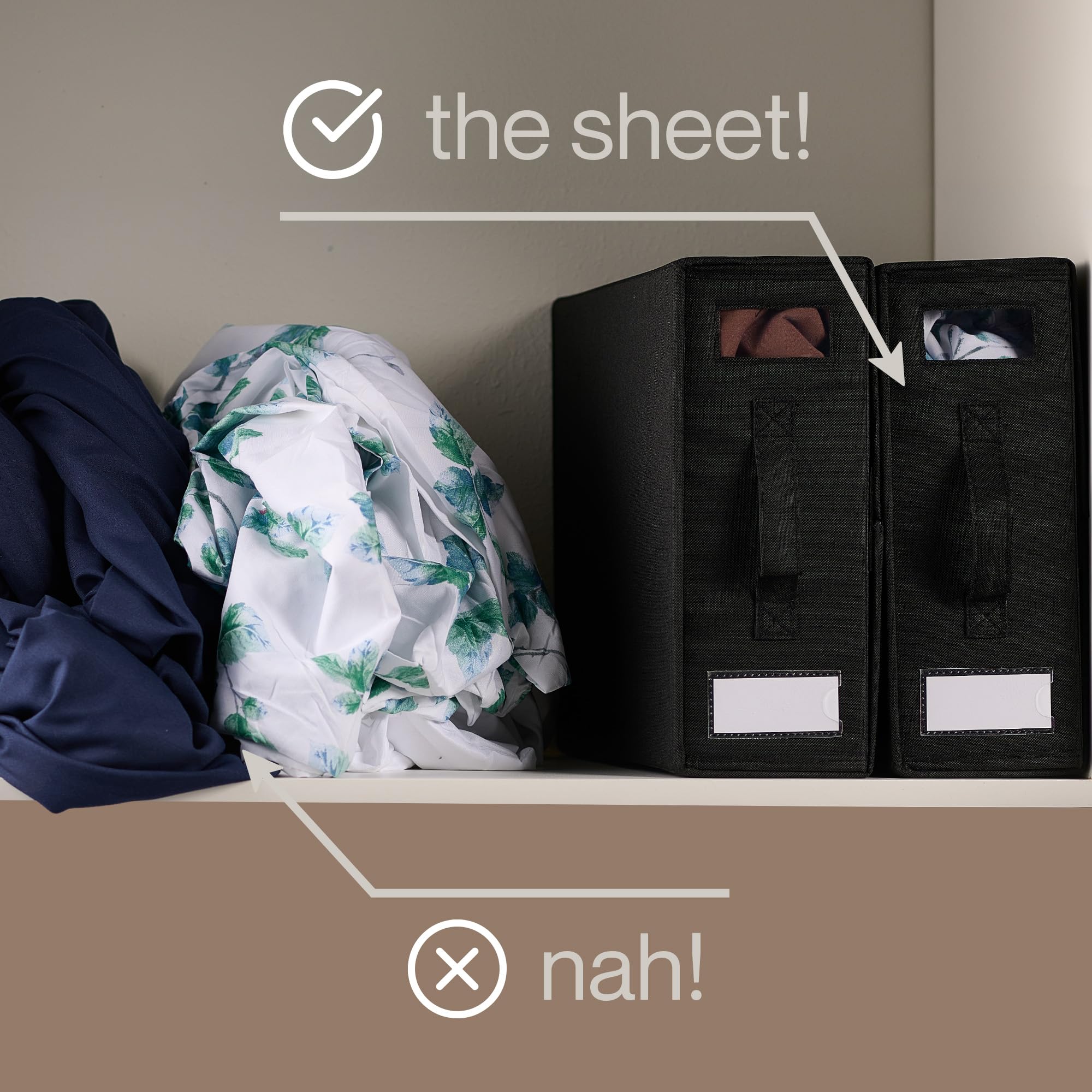 LOFT + IVY box collapsed flat for space-saving storage benefit