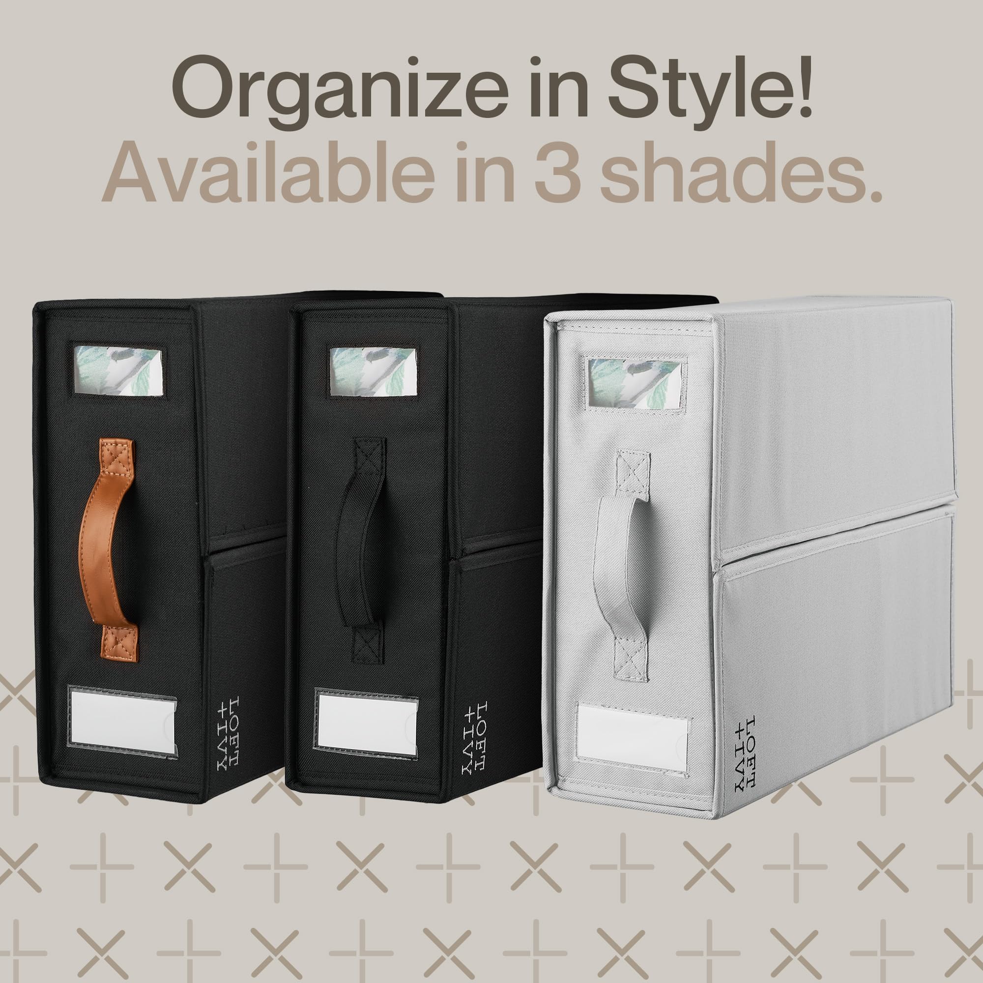 LOFT + IVY Velcro closure and handle detail for easy access benefit