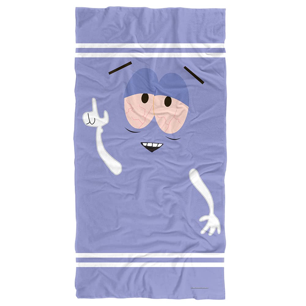 LOGOVISION towel front view showing vibrant South Park artwork and bold colors