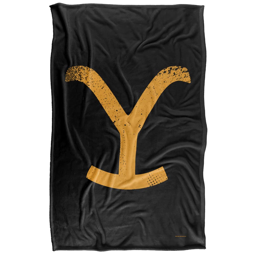 LOGOVISION Yellowstone blanket folded highlighting silky-touch fabric and compactness