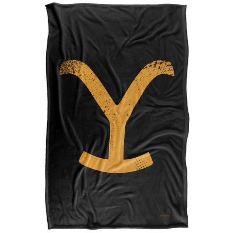 LOGOVISION Yellowstone blanket folded highlighting silky-touch fabric and compactness