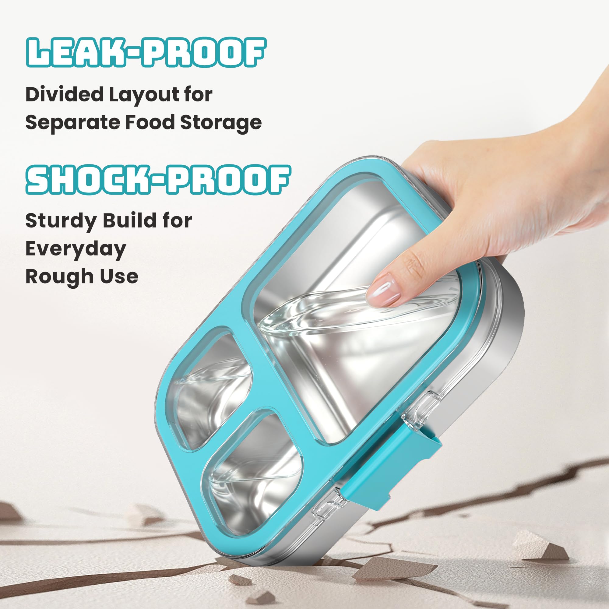 LOHASOK close-up of silicone seal ensuring leak-proof protection and freshness