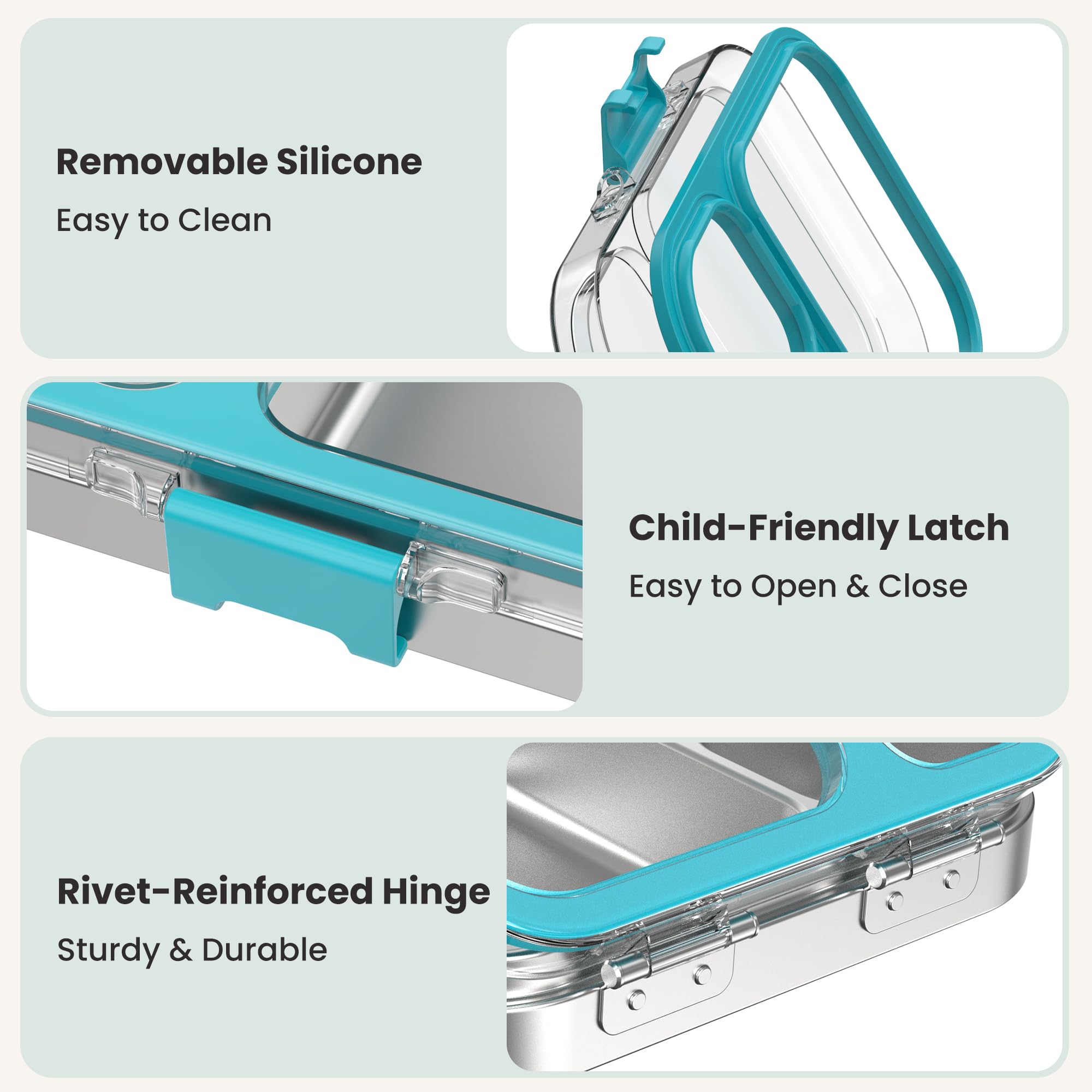 LOHASOK clear Tritan lid revealing contents for quick meal identification