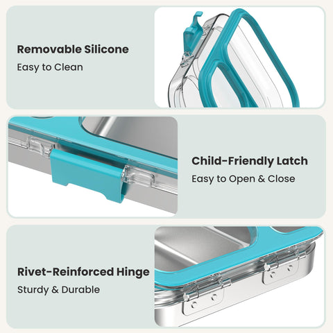 LOHASOK clear Tritan lid revealing contents for quick meal identification