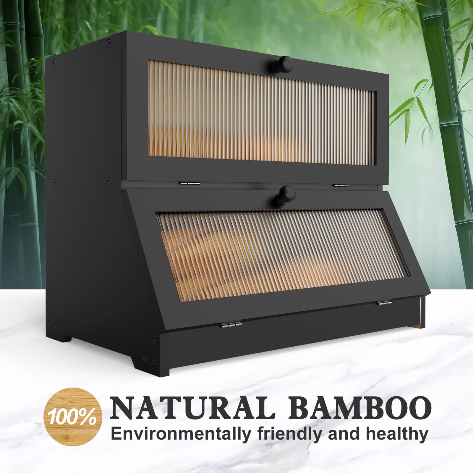 LOHASOK clear window and magnetic latch visible for easy viewing and secure closure benefit