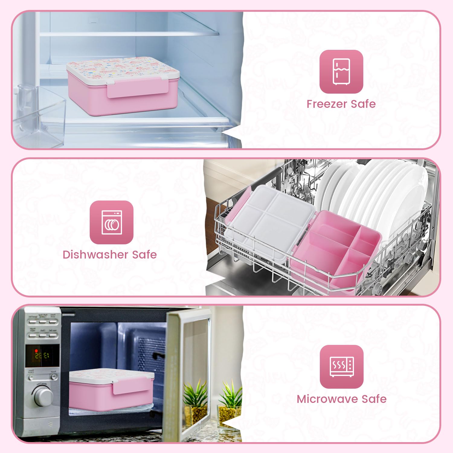 LOHASOK bento box next to a toy to demonstrate child-friendly size and portability