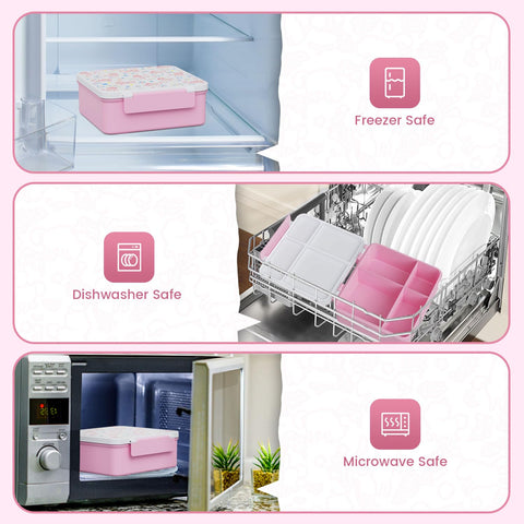 LOHASOK bento box next to a toy to demonstrate child-friendly size and portability