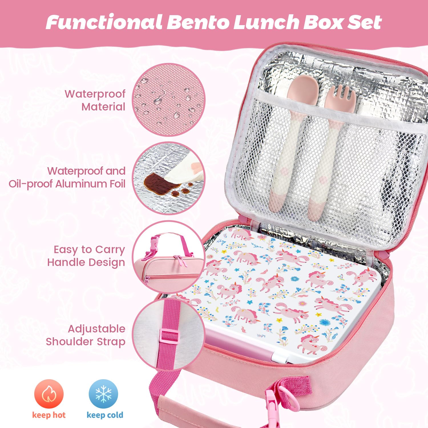 LOHASOK fork and spoon with sauce container organized to keep meals convenient and tidy
