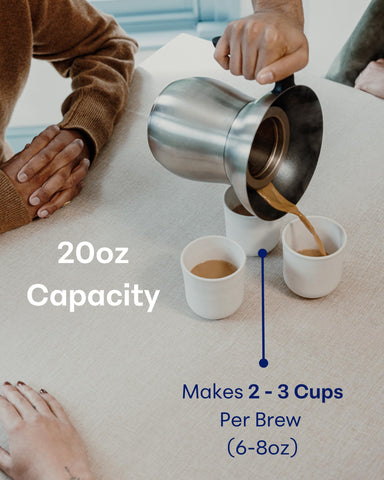 Loka chai maker side shot pouring chai smoothly with no spills from spout