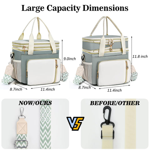 LOKASS detachable shoulder strap and reinforced handles for comfortable carry options