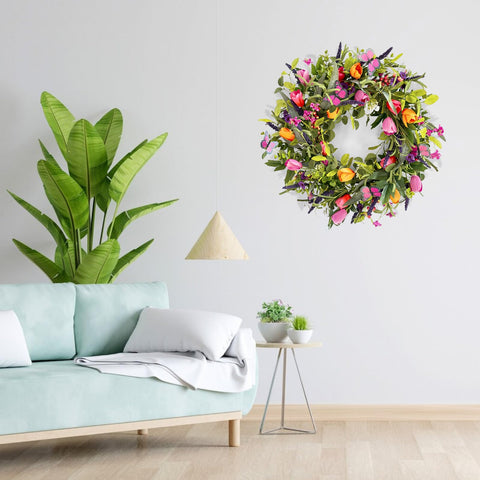 lokeisna indoor display on table creating farmhouse warmth and year-round color
