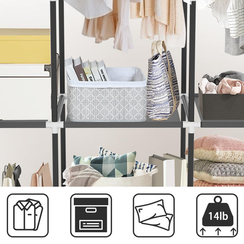 LOKEME wardrobe next to door showing size and scale for room planning