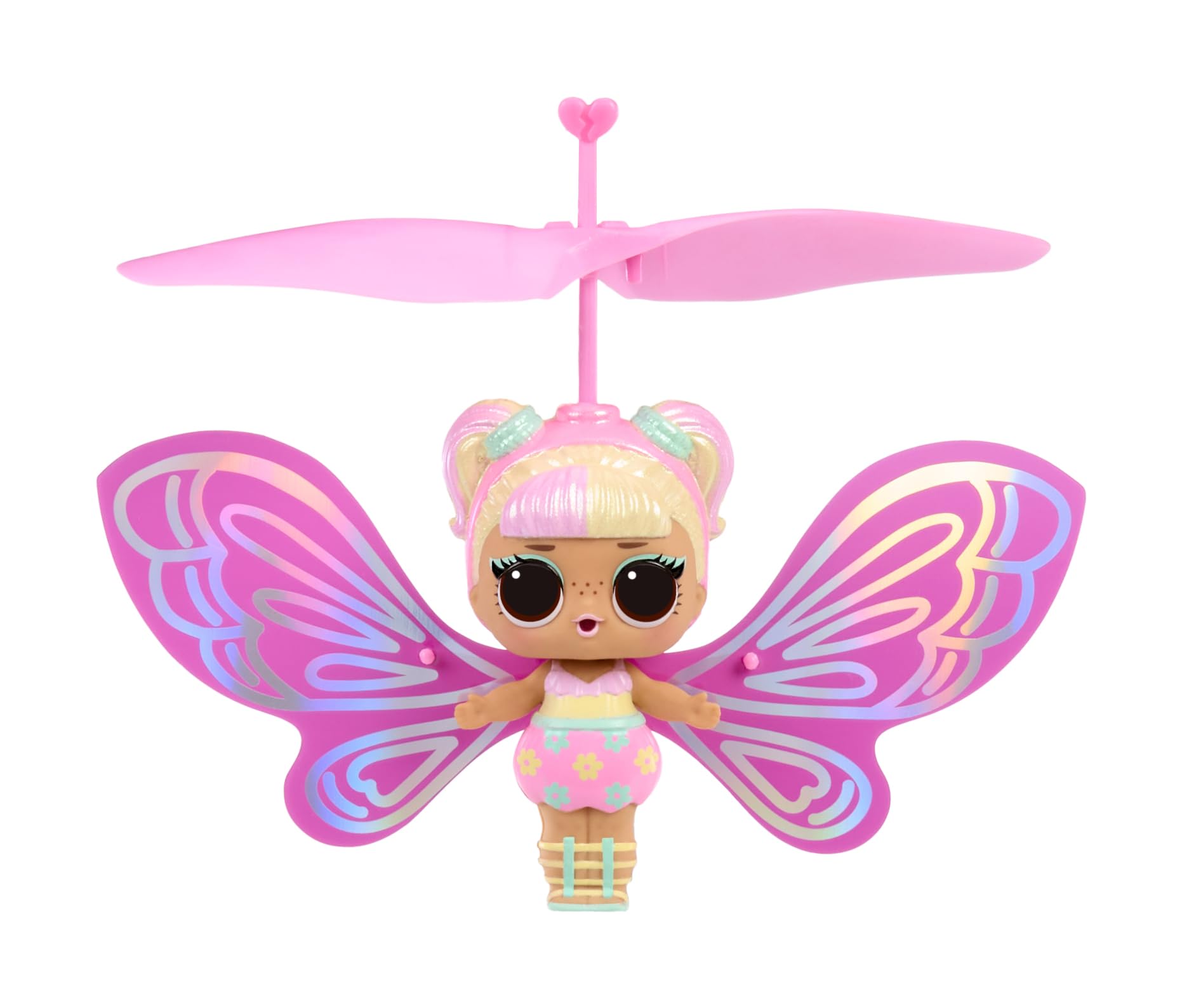 L.O.L. Surprise! tot hovering midair showing playful flight movement