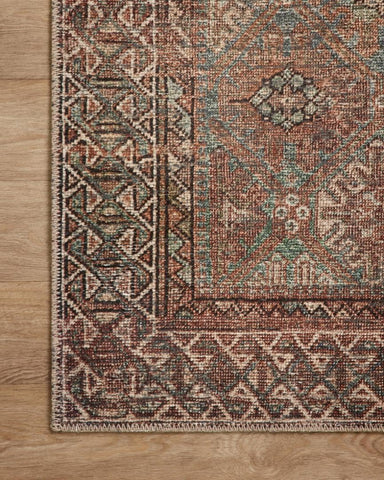 Loloi Billie folded arrival packaging showing crease relaxation and setup