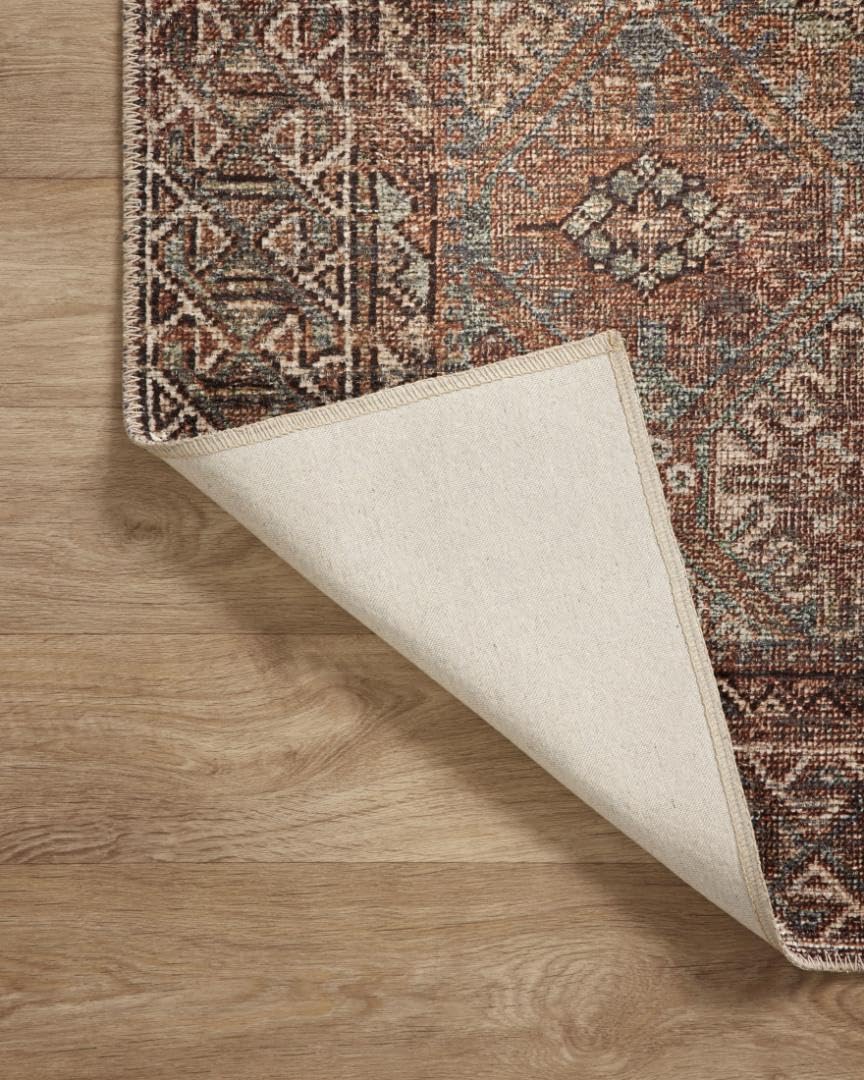 Loloi Billie with rug pad recommendation illustrating grip and extra cushion