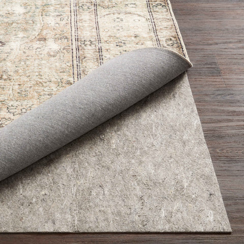 loloi rug pad front packaging showing size and grey color benefits grip