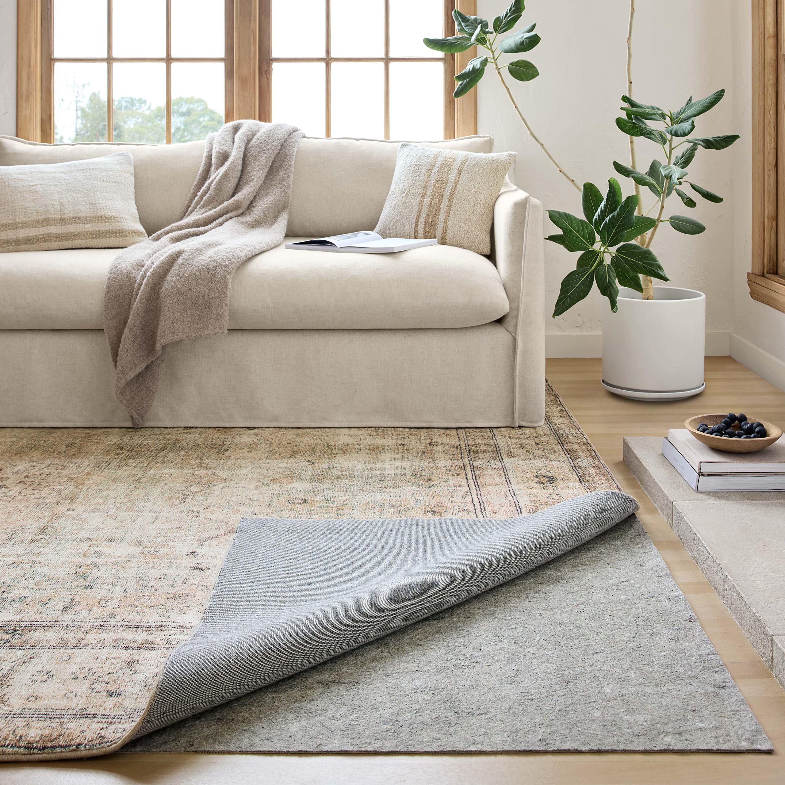loloi rug pad close-up texture highlighting non-slip surface benefit