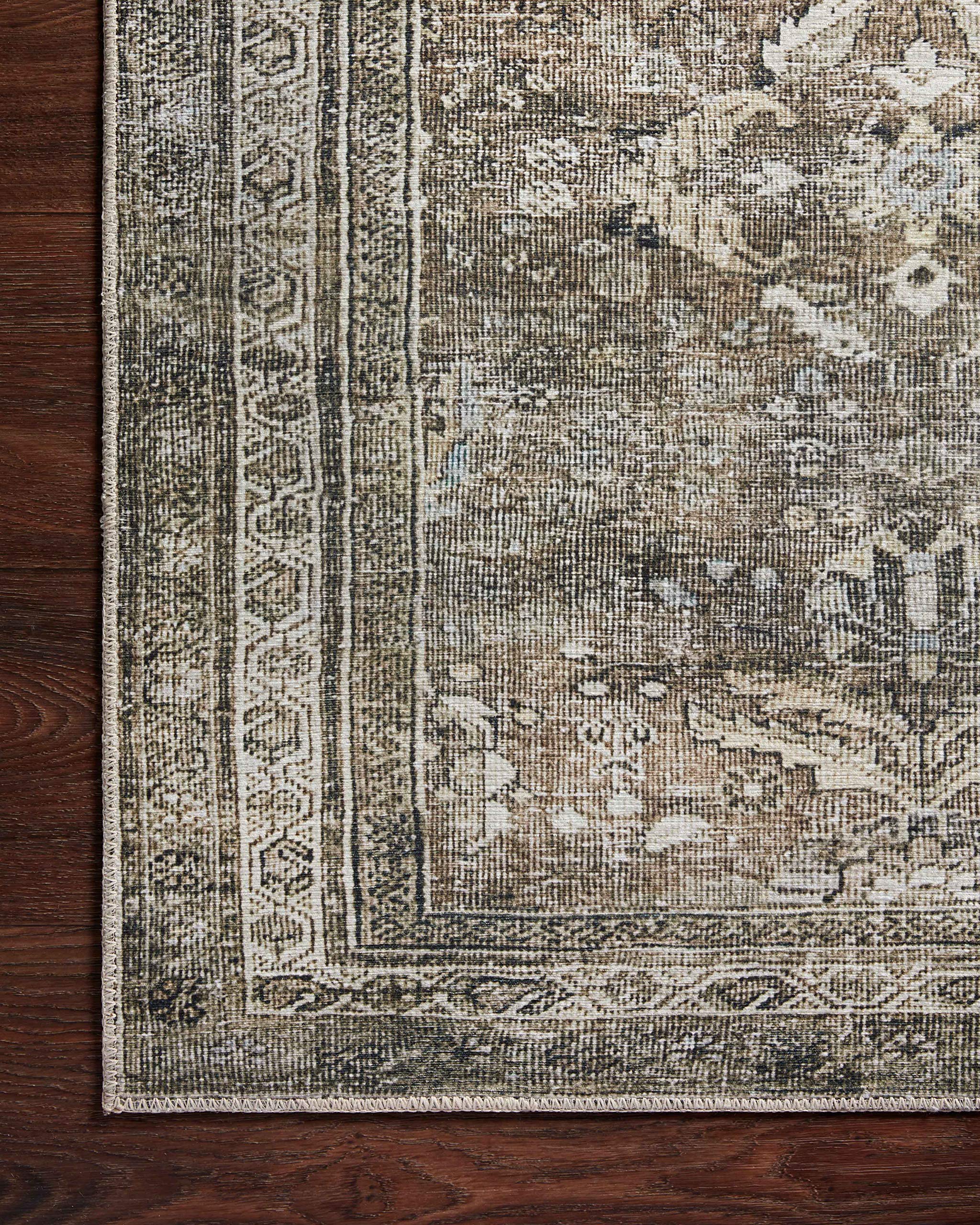 Loloi Layla with rug pad example showing added cushion and anti-slip benefit