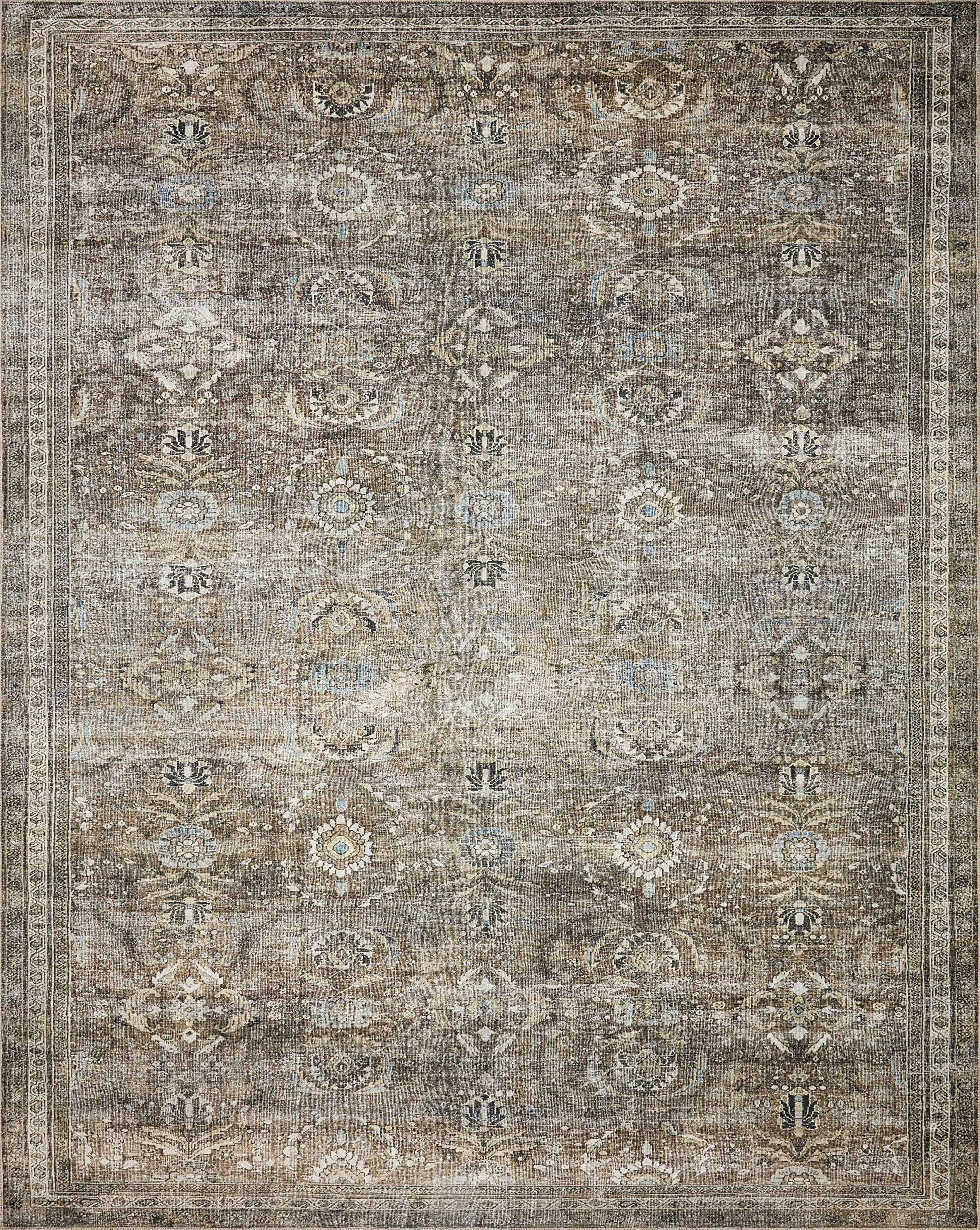 Loloi Layla in living room showing scale and how rug anchors furniture layout