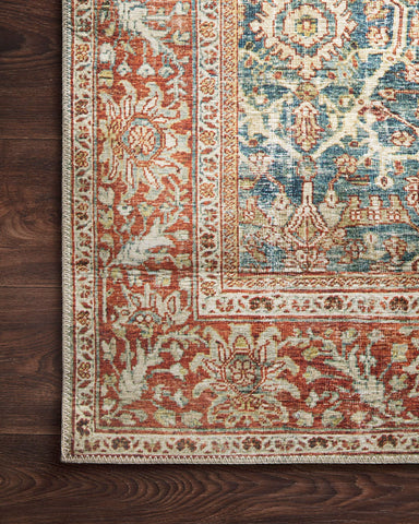 Loloi Layla edge detail showing clean finish and durable construction