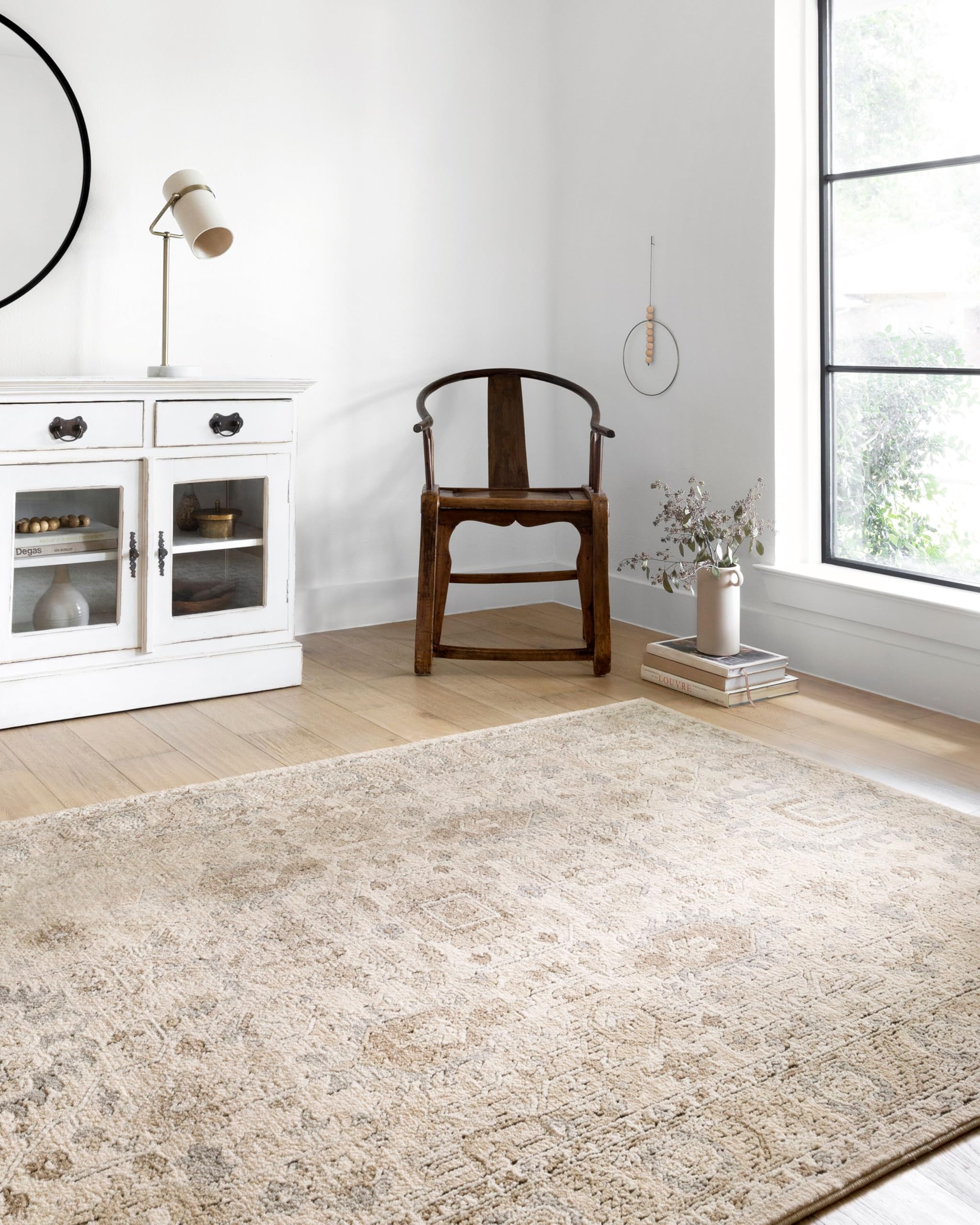Loloi Teagan front view showing neutral pattern and balanced texture benefit