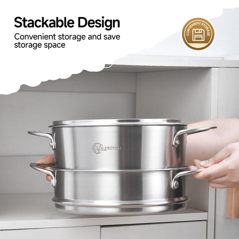 LOLYKITCH riveted stainless handles close-up showing secure grip and safety