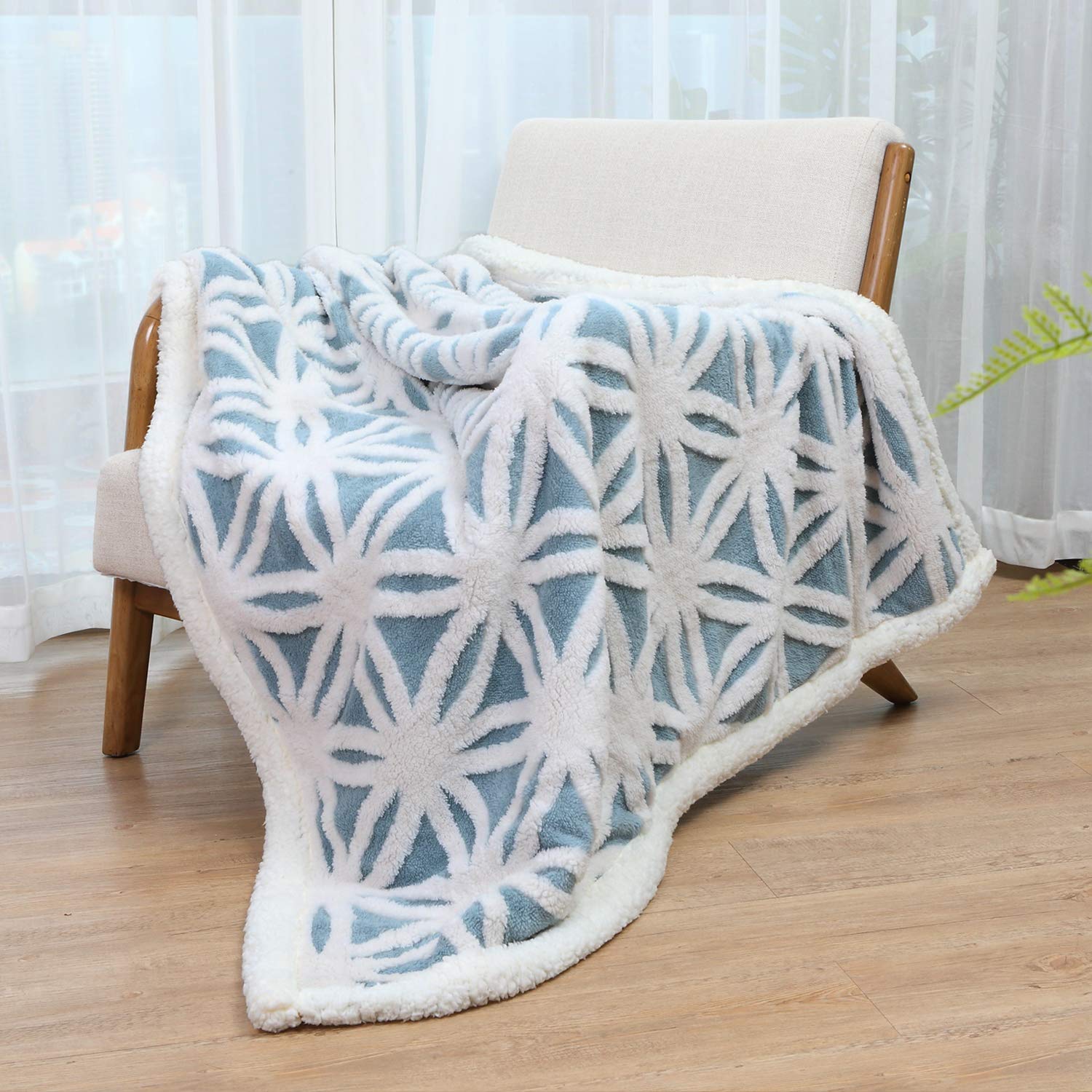 LOMAO sherpa back close-up highlighting plush pile for warm insulation