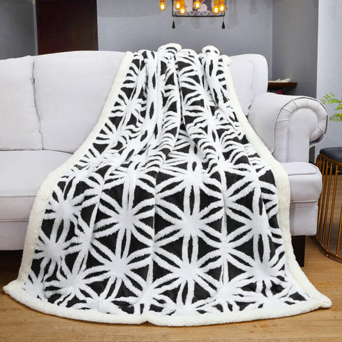 LOMAO blanket layered on bed adding lightweight warmth and refined look