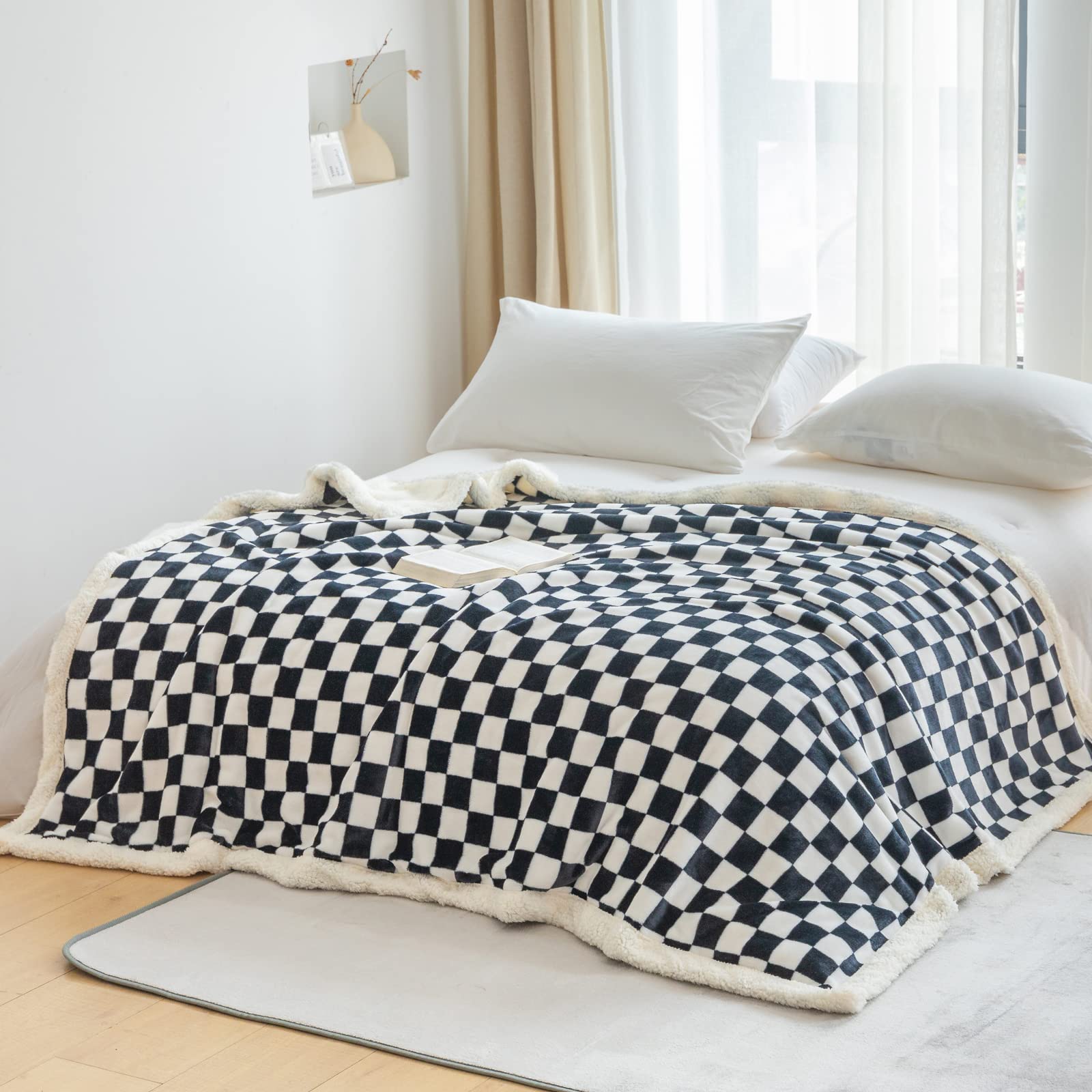 LOMAO throw beside ruler showing 51x63 size for scale and fit