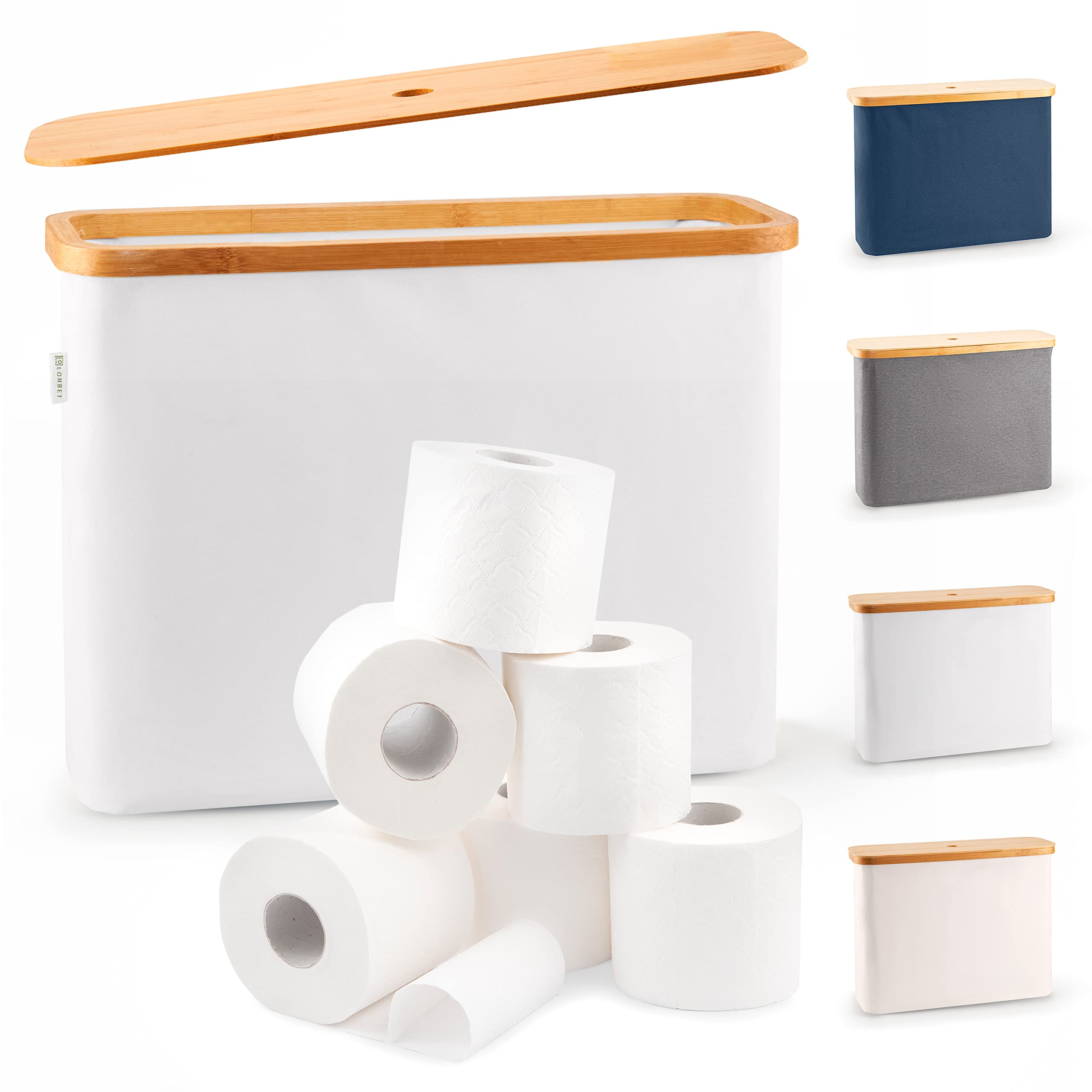 Lonbet front view basket showing tidy storage and elegant finish