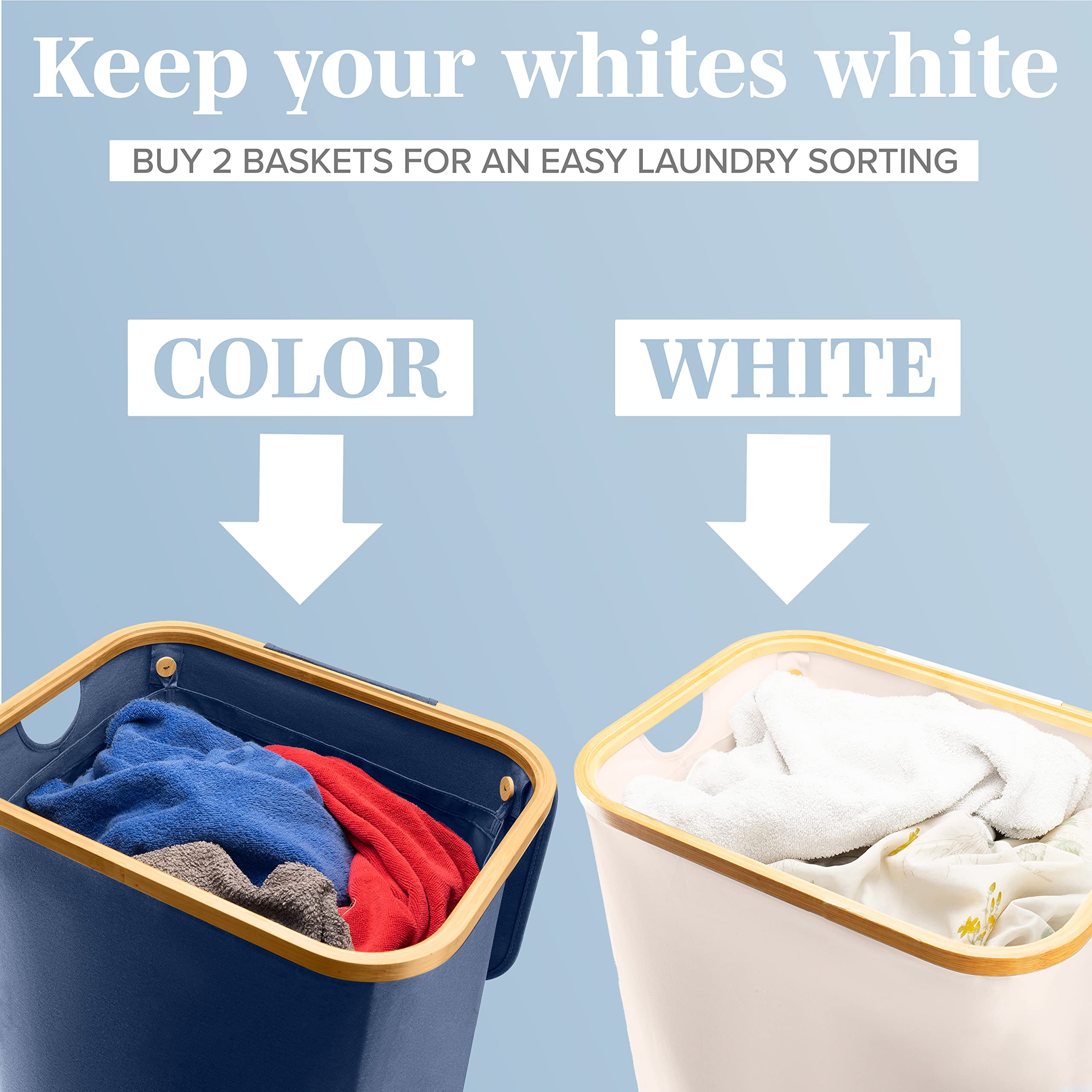 LONBET open top revealing two compartments for sorting benefit