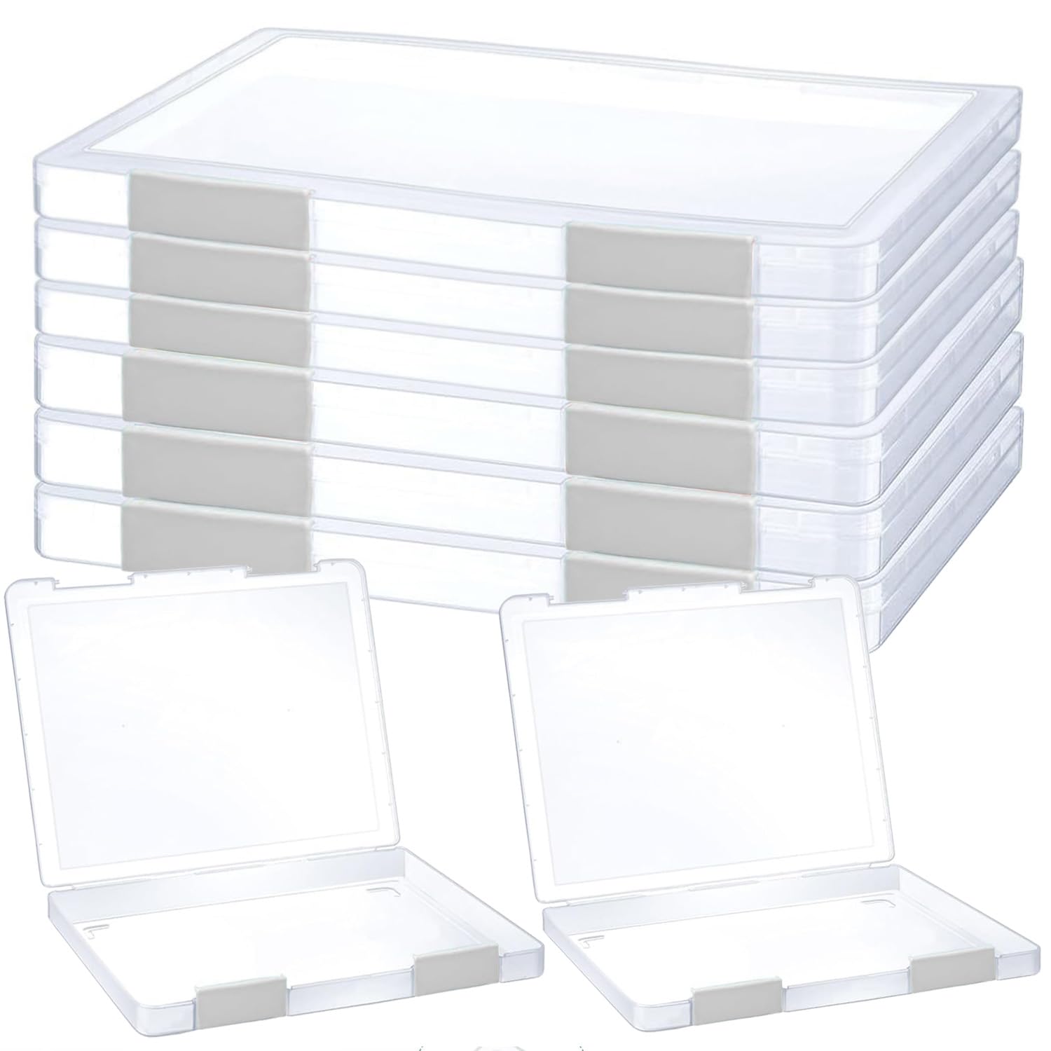 LonlyEagle front view of clear A4 file case showing labeled organization benefit