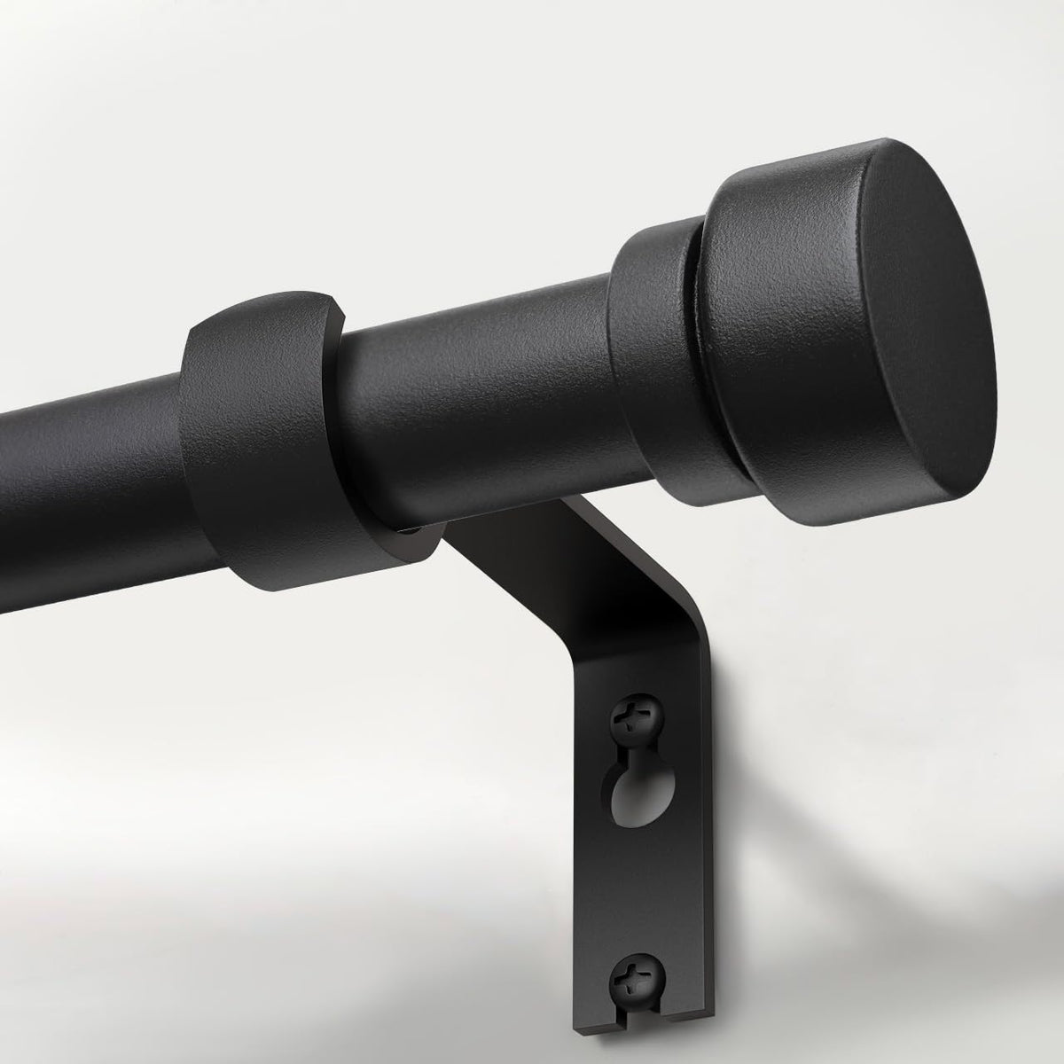 Lootkell matte black rod front view showing clean modern profile and durable support